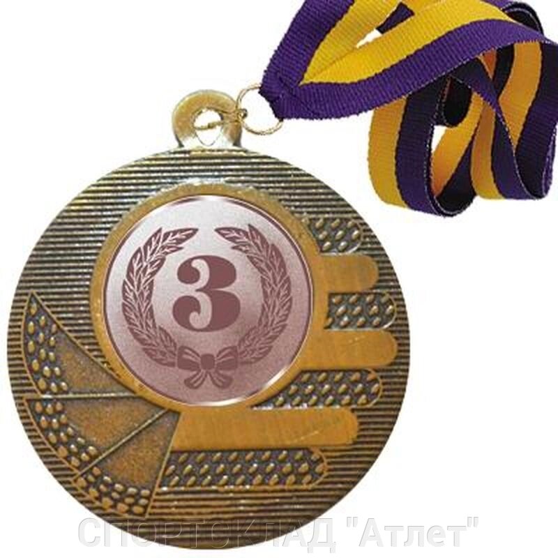 Медаль 03 бронза зі стрічкою і жетоном Д 119 від компанії СПОРТСКЛАД "Атлет" - фото 1
