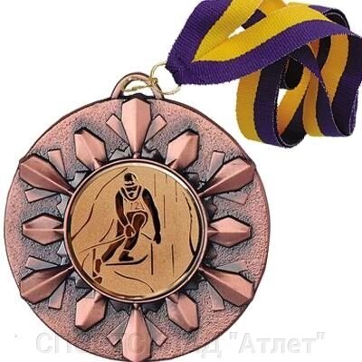 Медаль (03 бронза) зі стрічкою і жетоном MD1850 від компанії СПОРТСКЛАД "Атлет" - фото 1