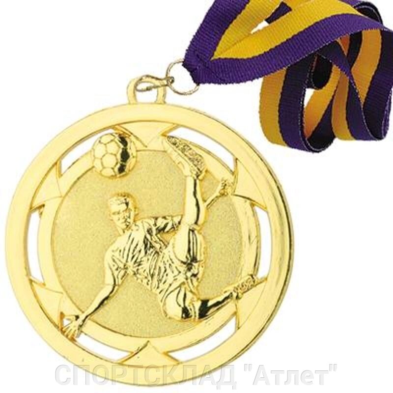 Медаль ФУТБОЛ (01 золото) зі стрічкою від компанії СПОРТСКЛАД "Атлет" - фото 1
