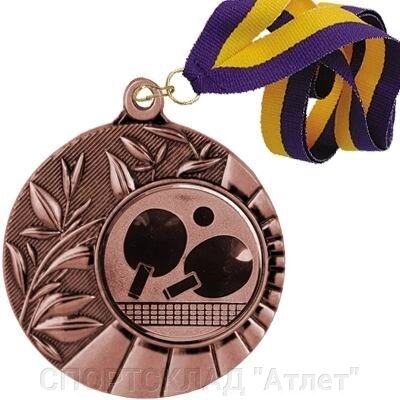 Медаль MD14045 (03 бр.) Зі стрічкою і жетоном від компанії СПОРТСКЛАД "Атлет" - фото 1