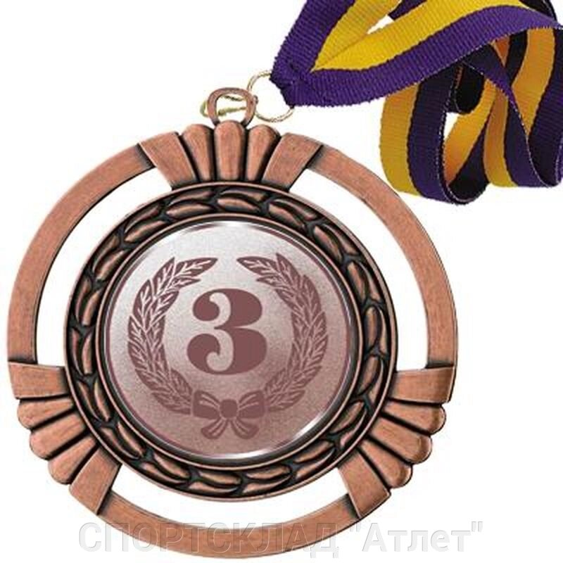 Медаль: стрічка і жетон (03 броонза) від компанії СПОРТСКЛАД "Атлет" - фото 1