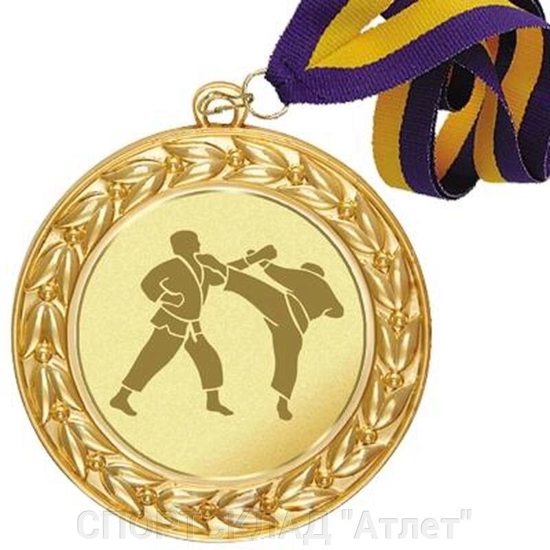 Медаль зі стрічкою і жетоном (01 золото) Бойові мистецтва від компанії СПОРТСКЛАД "Атлет" - фото 1