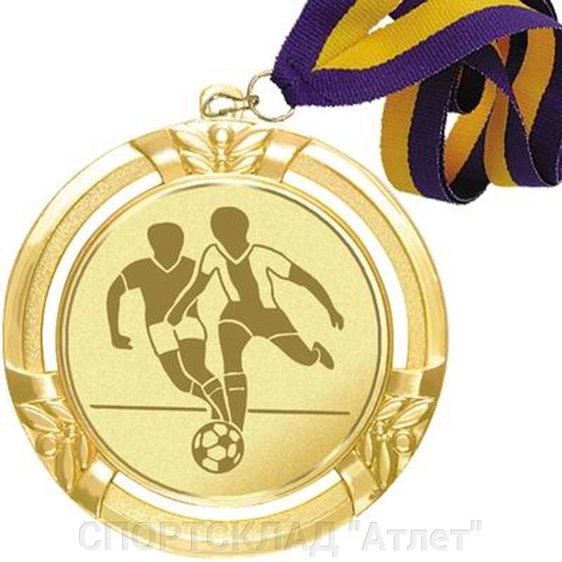 Медаль зі стрічкою і жетоном (01 золото) Д 18 від компанії СПОРТСКЛАД "Атлет" - фото 1