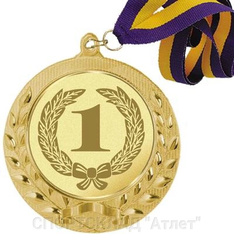 Медаль зі стрічкою і жетоном (01 золото) Колос від компанії СПОРТСКЛАД "Атлет" - фото 1