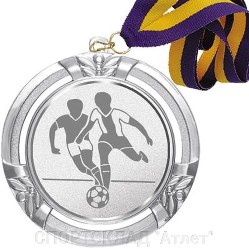 Медаль зі стрічкою і жетоном (02 срібло) Д 18 від компанії СПОРТСКЛАД "Атлет" - фото 1