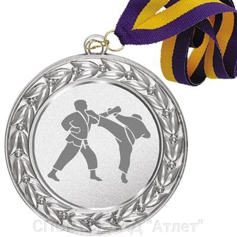 Медаль зі стрічкою і жетоном (02 срібло) Д 24 від компанії СПОРТСКЛАД "Атлет" - фото 1