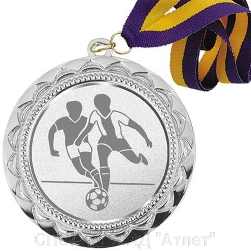 Медаль зі стрічкою і жетоном (02 срібло) Д 37 від компанії СПОРТСКЛАД "Атлет" - фото 1