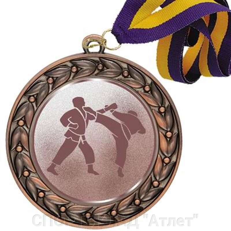 Медаль зі стрічкою і жетоном (03 бронза) Д 24 від компанії СПОРТСКЛАД "Атлет" - фото 1