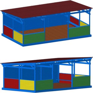 Навіс для садочків, великий (4,7 * 8,1 * 3,05 м)