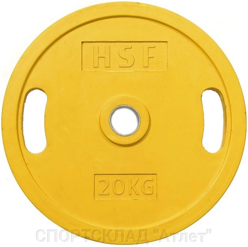 Олімпійський диск вініловий 20 кг Ø 50 мм від компанії СПОРТСКЛАД "Атлет" - фото 1