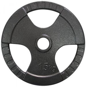 Диск олімпійський сталевий 15 кг (Ø 52 мм)
