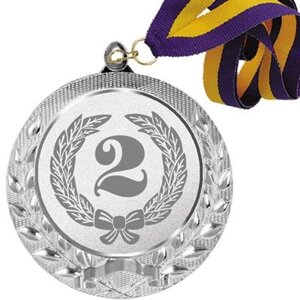 Медаль зі стрічкою і жетоном (02 срібло) MD3070