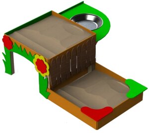 Пісочниця двох рівнева з умивальником для дітей з ОФВ