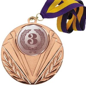 Медаль 03 бронза зі стрічкою і жетоном Д 66