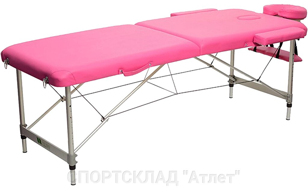 Масажний стіл 2-х секційний (алюм. Рама) HY-2010-1.3 рожевий - характеристики