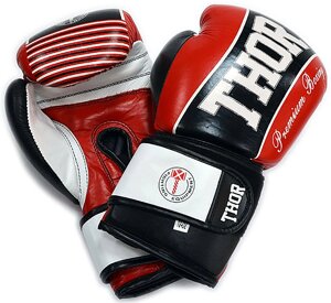 Боксерські рукавички 10, 12, 14, 16 oz Thor Thunder (leather) червоні