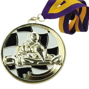 Медаль КАРТИНГ (01 золото) зі стрічкою