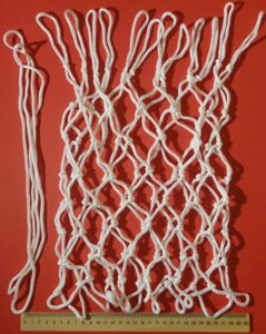 Баскетбольна сітка Ігрова. Шнур Ø 3,5 мм, 50 см (стандартна) біла