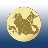 Жетон 25 мм (кошки) золото
