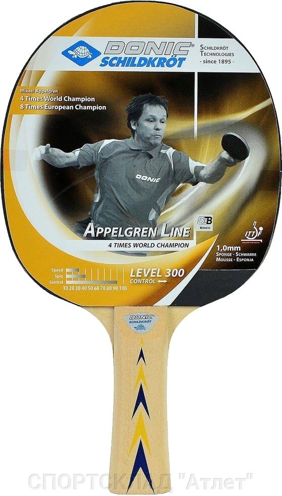 Ракетка для настольного тенниса Appelgren level 300 від компанії СПОРТСКЛАД "Атлет" - фото 1