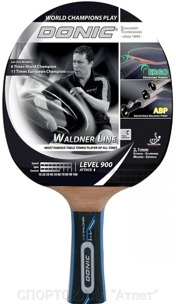Ракетка для настольного тенниса Donic Waldner 900 від компанії СПОРТСКЛАД "Атлет" - фото 1