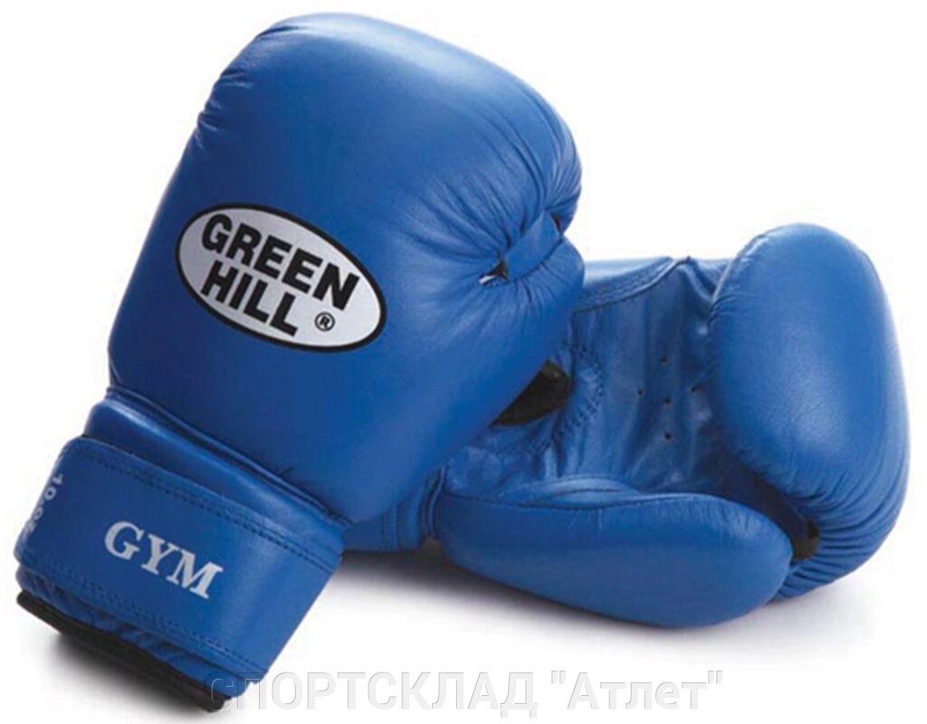Рукавички боксерські "GYM" Green Hill 10 унц. (Сині) від компанії СПОРТСКЛАД "Атлет" - фото 1