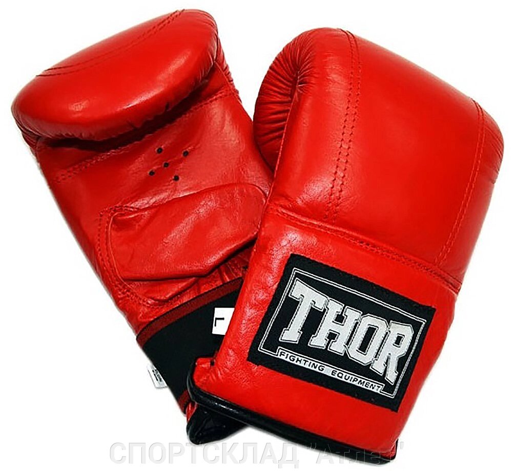 Снарядні рукавички M, L, XL Thor 606 (Pu) червоні від компанії СПОРТСКЛАД "Атлет" - фото 1