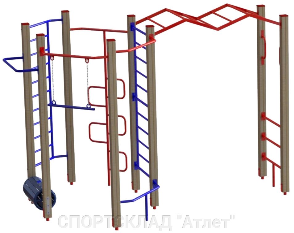 Вуличний гімнастичний комплекс з рукоходом від компанії СПОРТСКЛАД "Атлет" - фото 1