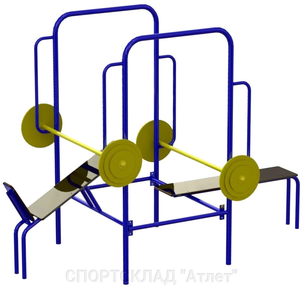 Вуличний стенд для жиму комбінований від компанії СПОРТСКЛАД "Атлет" - фото 1
