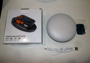 Лампа Ліхтар Powerbank 7200мАч. з гачком + магніт Теплий 120мм