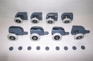 Набір коліс для душової кабіни 25 мм верх + низ (4+4 шт.)