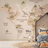 Дитячі шпалери World of Maps (динозаврів) №4