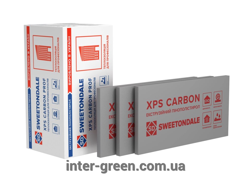 Экструзионный пенополистирол xps carbon prof 300  толщина 60 мм - наявність