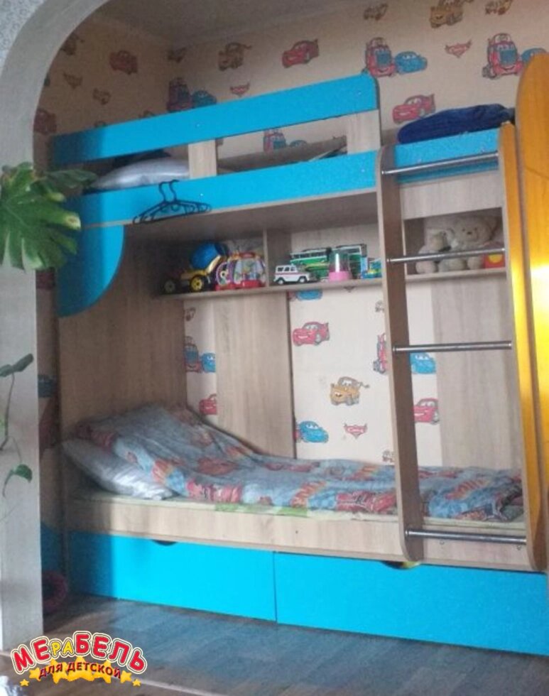 Детская двухъярусная кровать с ящиками А10 Merabel ##от компании## Мерабель - ##фото## 1