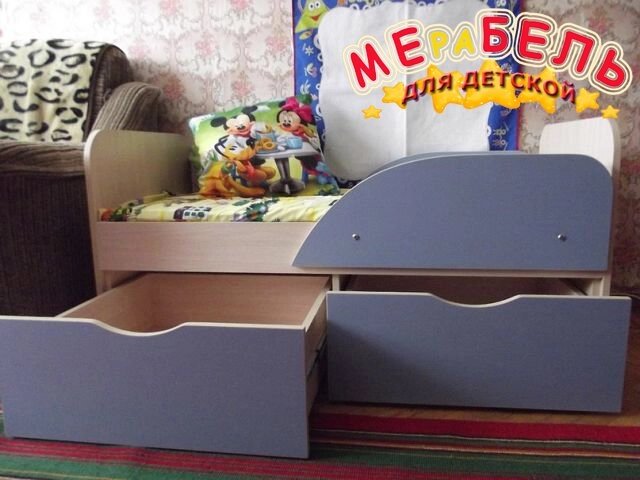 Ліжечко дитяче з ящиками і кольоровими вставками Д16 Merabel від компанії Мерабель - фото 1