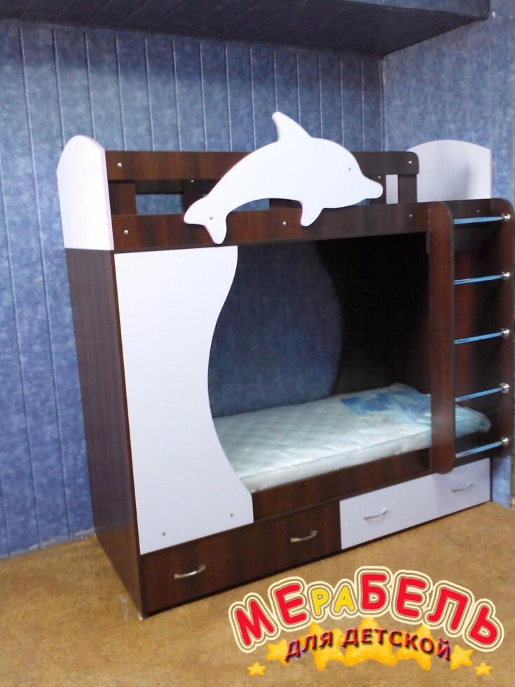 Ліжко дитяче двоярусне "Дельфін" А21 Merabel від компанії Мерабель - фото 1