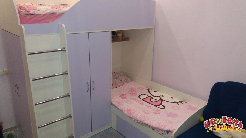 Ліжко дитяче двоярусне з шафами А13-2 Merabel від компанії Мерабель - фото 1