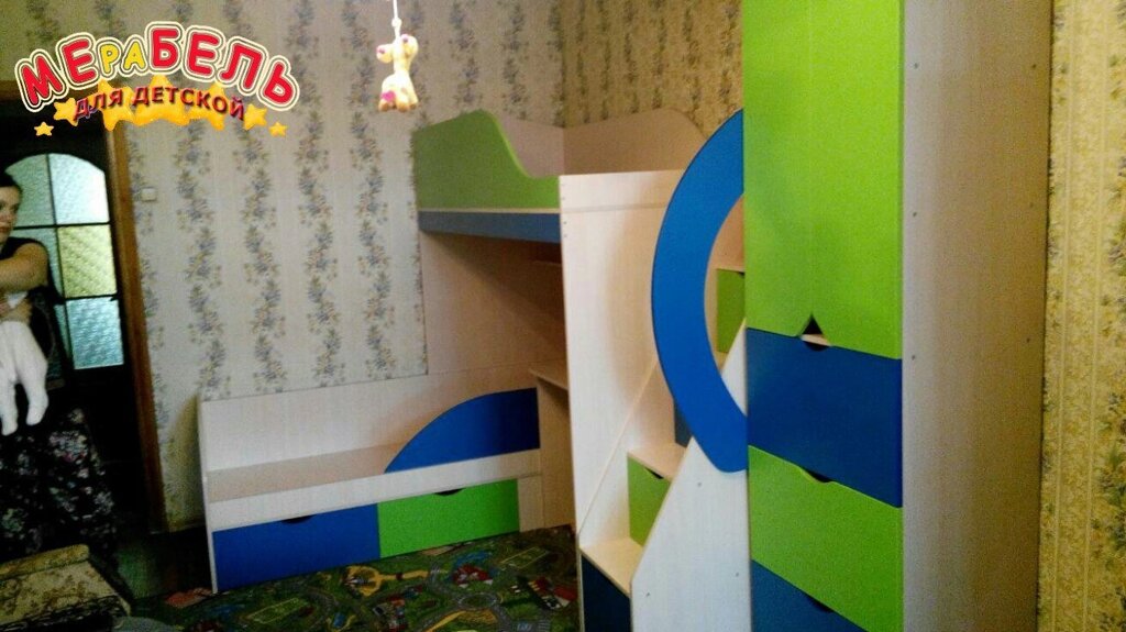Дитяче двоярусне ліжко з робочою зоною і сходами-комодом АЛ14-3 Merabel - порівняння