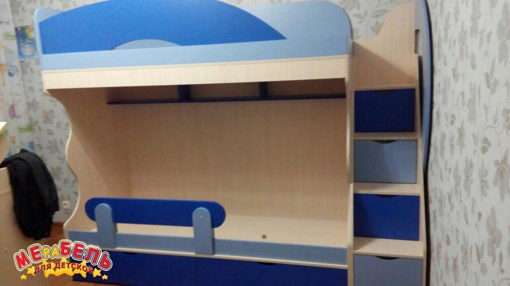 Дитяче двоярусне ліжко зі сходами-комодом АЛ5 Merabel - характеристики