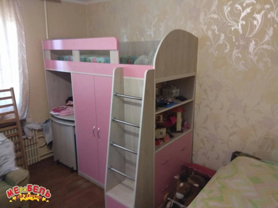Дитяче ліжко-горище з висувним столом, шафою, полками і комодом К8-3 Merabel - переваги