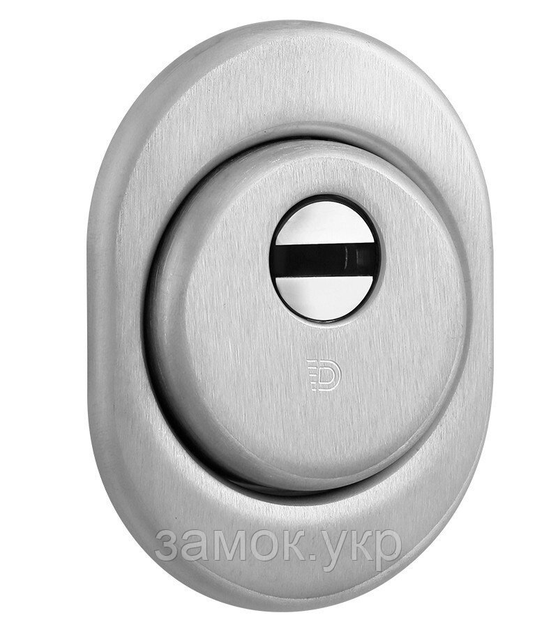 Броненакладка DISEC SFERIK BD16/4 DIN OVAL 25 мм нержавіюча сталь матова (Італія) від компанії Замок.укр - фото 1