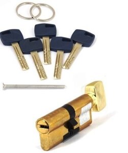 Циліндр APECS Premier XR-70 (30/40С)-C15-G ключ/тумблер золото (59)