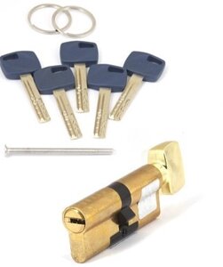 Циліндр APECS Premier XR-90-C15-G 40х10х40 ключ/тумблер золото (54)