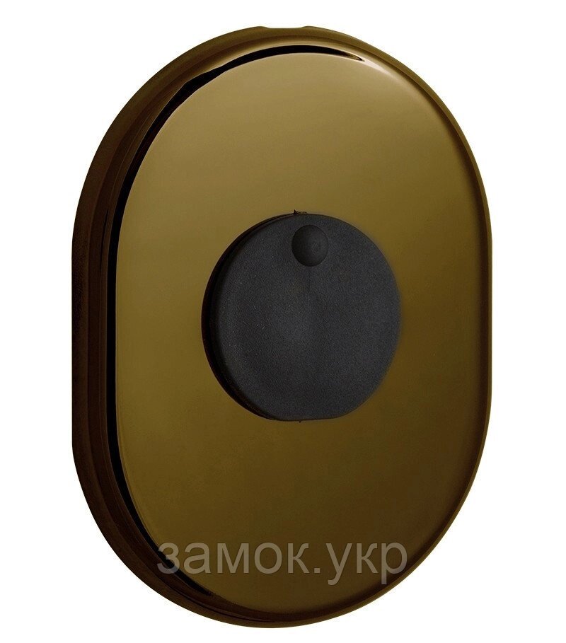 Накладка DiSec KT2140 OMEGA OVAL зі шторкою бронза PVD (Італія) від компанії Замок.укр - фото 1