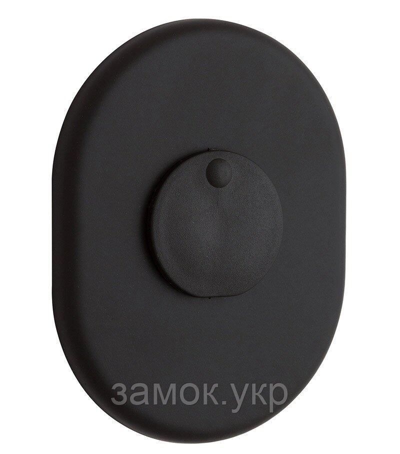 Накладка DiSec KT2140 OMEGA OVAL зі шторкою чорна фарба (Італія) від компанії Замок.укр - фото 1