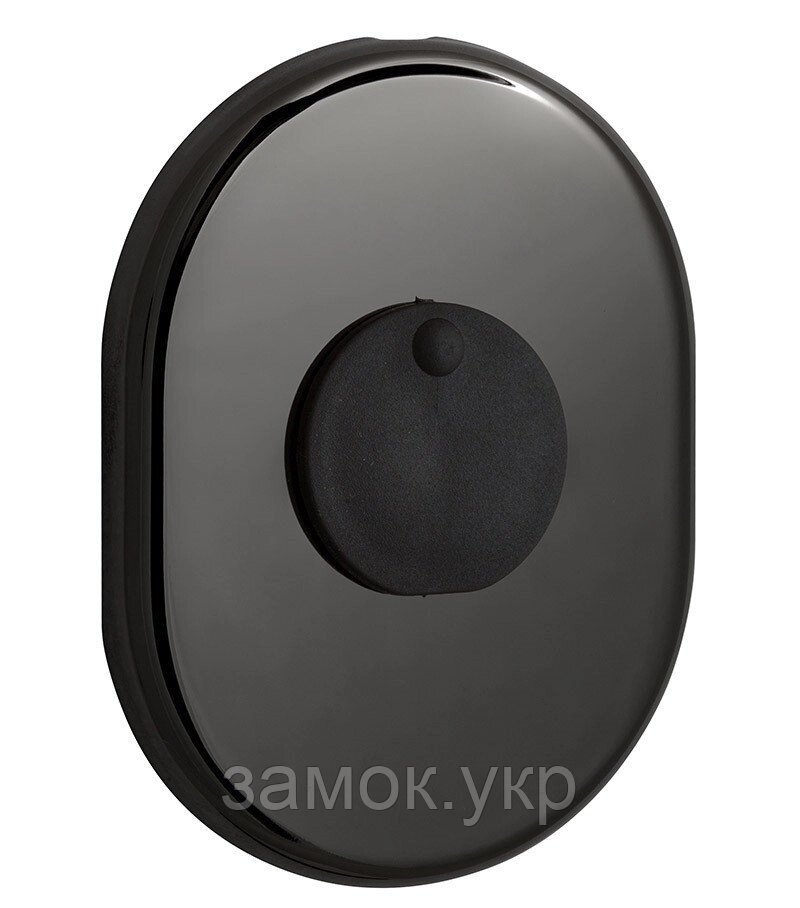 Накладка під сувальдний ключ DiSec KT088 MATRIX OVAL зі шторкою хром чорний (Італія) від компанії Замок.укр - фото 1