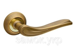 Ручка дверна на розетці Fuaro MELODY RM AB/GP-7 бронза/золото (Китай)