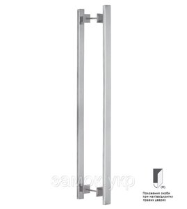 Ручки-скоби Rostex Alfa 600 500мм Architect 40-50мм 70-80мм двостороння матова нерж. сталь (Чехія)