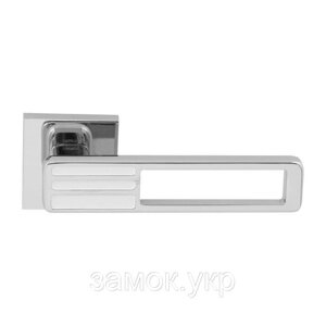 Дверна ручка RDA Bridge хром/білий (64)
