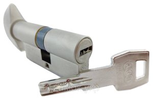 Циліндр AGB SCUDO 5000 (27x33) 60 мм ключ/тумблер матовий хром